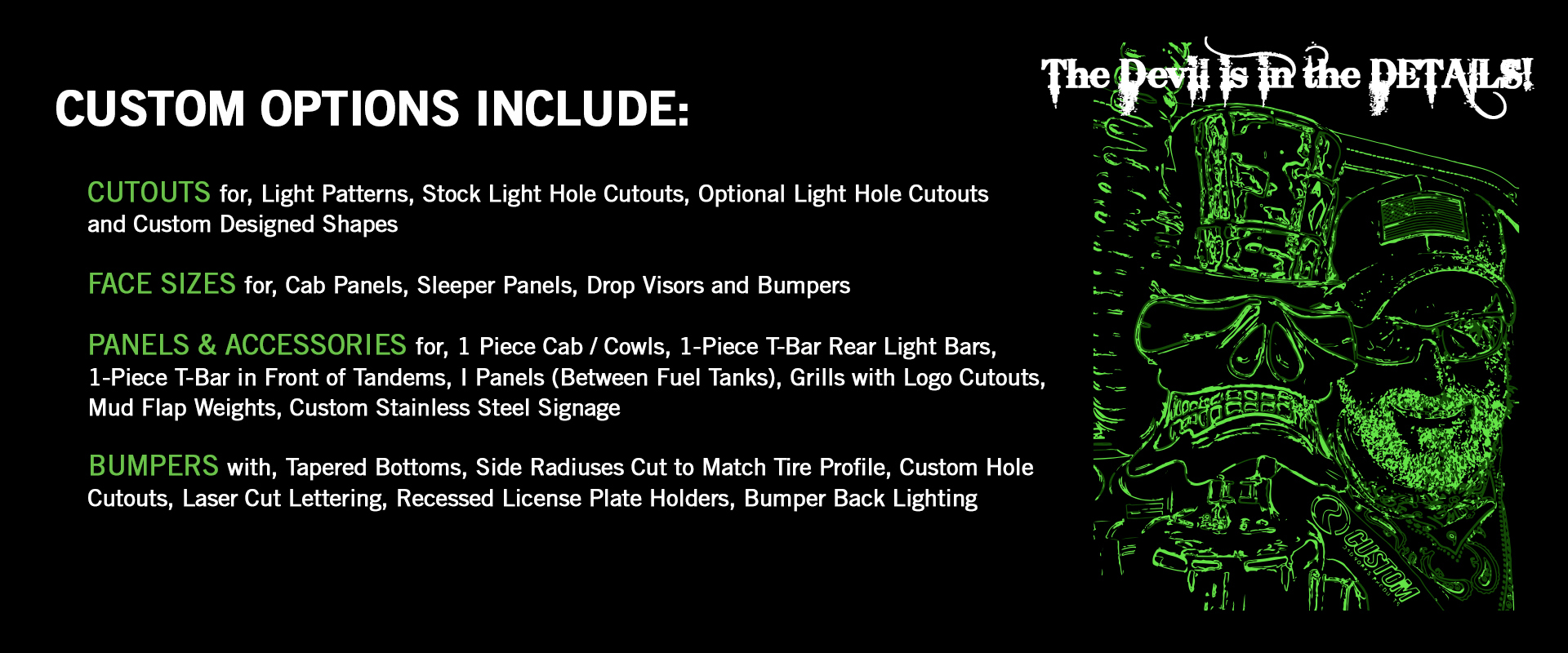 Custom Options Include